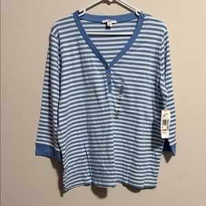 Anne Klein 3/4 sleeve top NWT